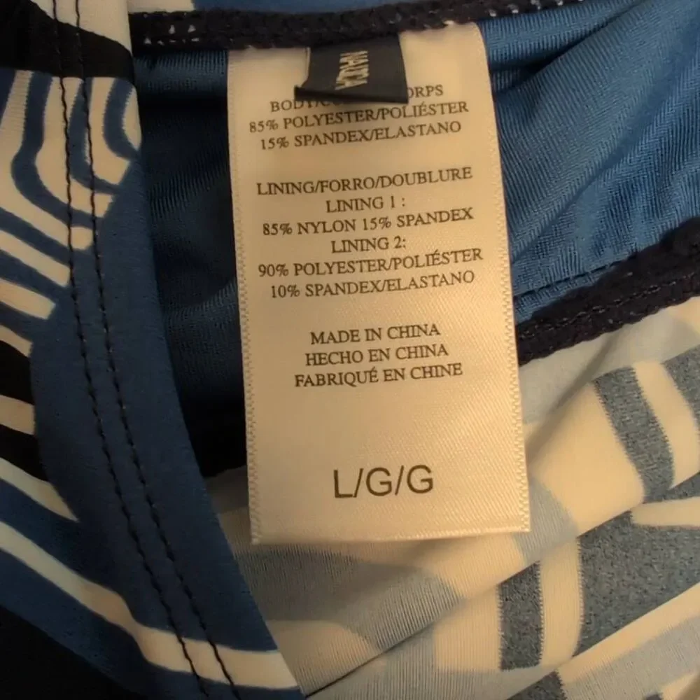 Nautica ruching tankini navy